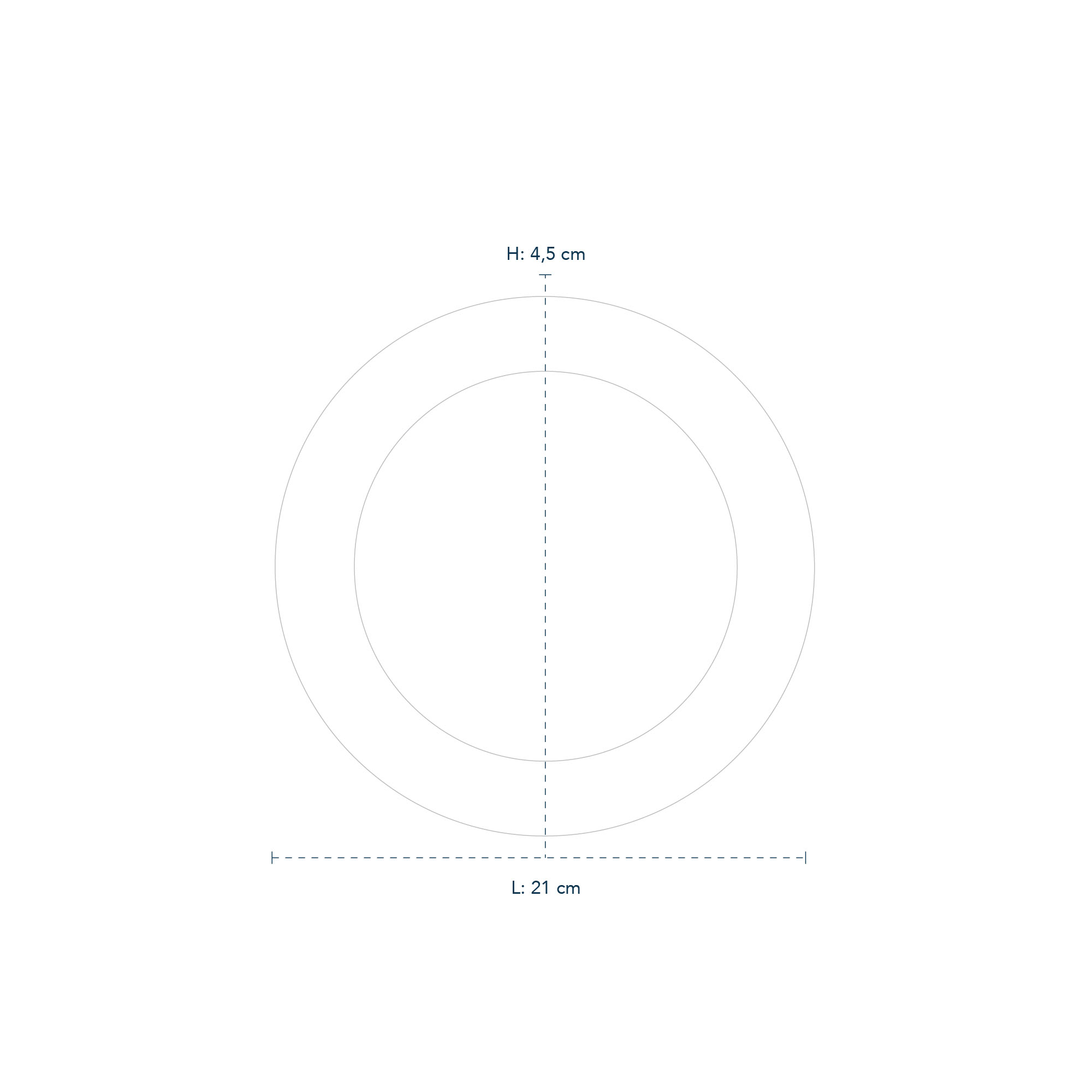 Line drawing of White Fluted Half Lace Deep Plate 21 cm